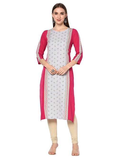pink crepe straight kurta - 17655283 - Very Small Image - 1