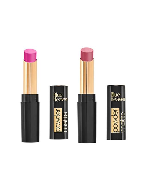 blue heaven combo of 2 powder matte lipsticks (barbie doll & mocha madness) - 17655581 - Very Small Image - 1
