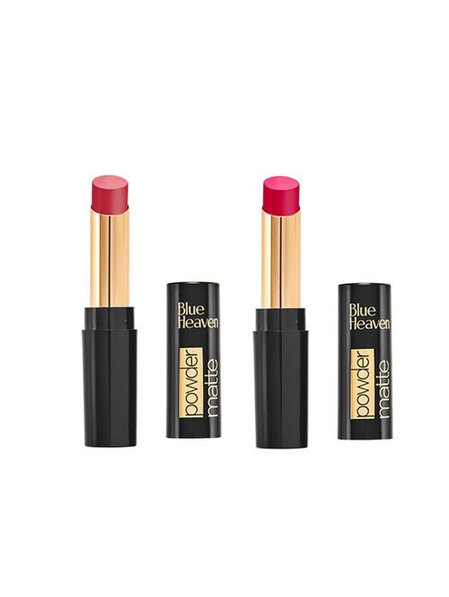 blue heaven combo of 2 powder matte lipsticks (chest nut & spicy red) - 17655608 - Very Small Image - 1