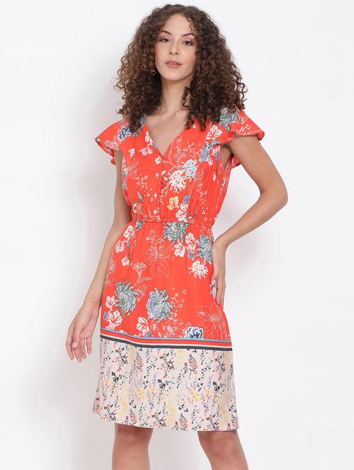 v neck floral sheath dress - 17655761 - Very Small Image - 1