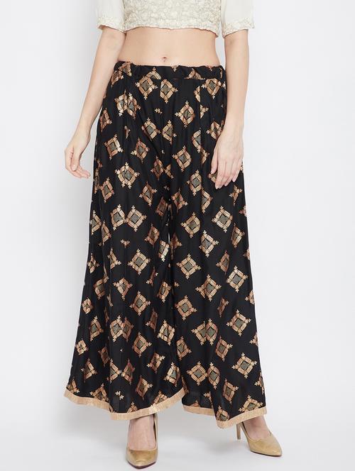 gold print rayon sharara - 17656981 - Very Small Image - 1