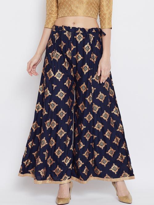 navy rayon sharara - 17656982 - Very Small Image - 1