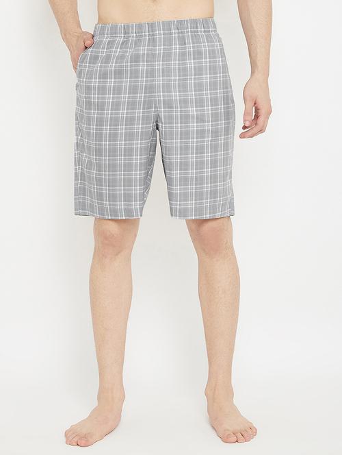 grey checkered shorts - 17657033 - Very Small Image - 1