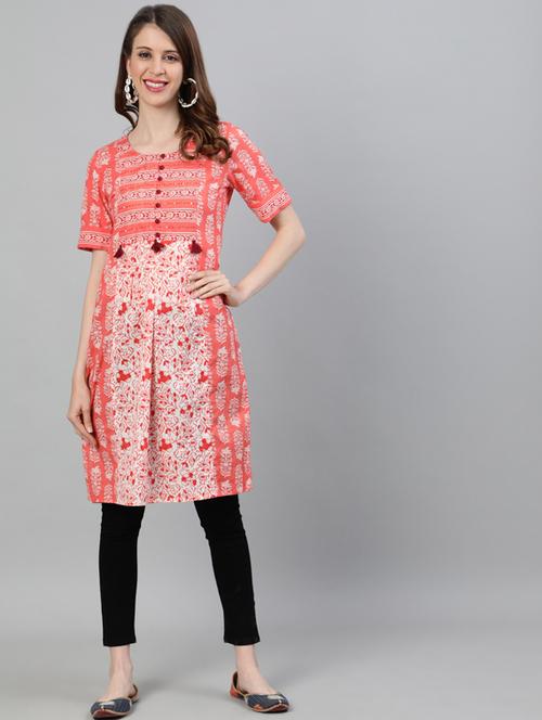 floral straight kurta - 17657623 - Very Small Image - 1