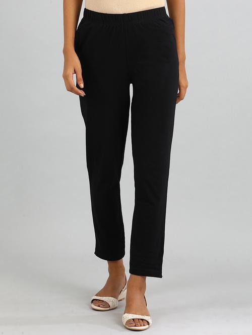 high rise flat front trousers - 17658067 - Very Small Image - 1