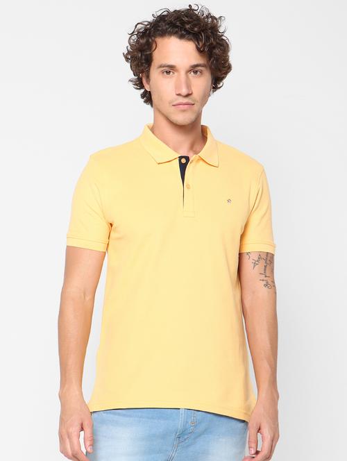 yellow solid polo t-shirt - 17659359 - Very Small Image - 1