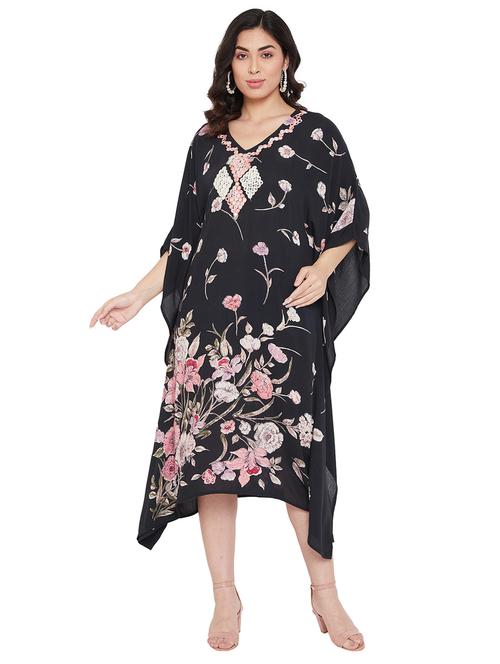 black rayon dresses kaftan - 17661213 - Very Small Image - 1