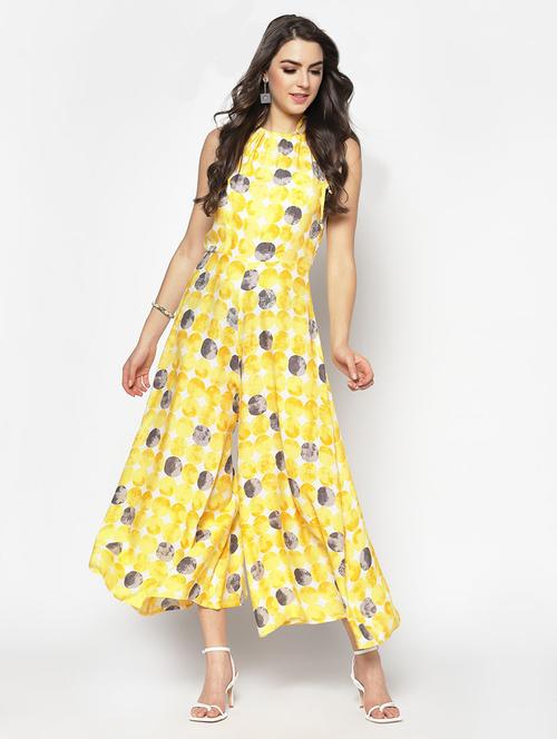 halter neck printed full leg jumpsuit - 17661283 - Very Small Image - 1