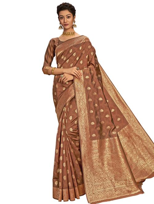 jacquard woven saree - 17661795 - Very Small Image - 1