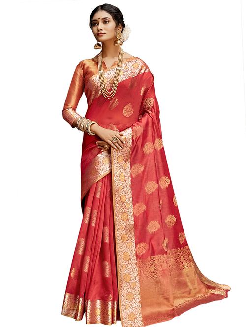 jacquard woven saree - 17661826 - Very Small Image - 1