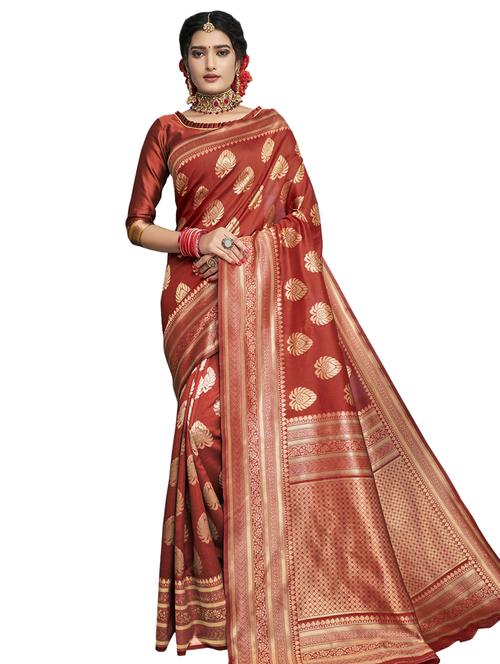 jacquard woven saree - 17661867 - Very Small Image - 1