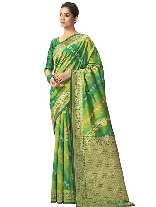 jacquard woven saree with blouse - 17661879 - Very Small Image - 1