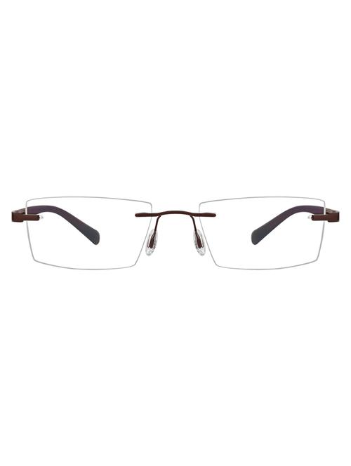 zyaden rectangular unisex rimless eyeglasses (rim-213) - 17662136 - Very Small Image - 1