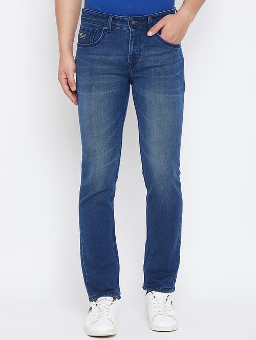 blue light washed denim jeans - 17663234 - Very Small Image - 1