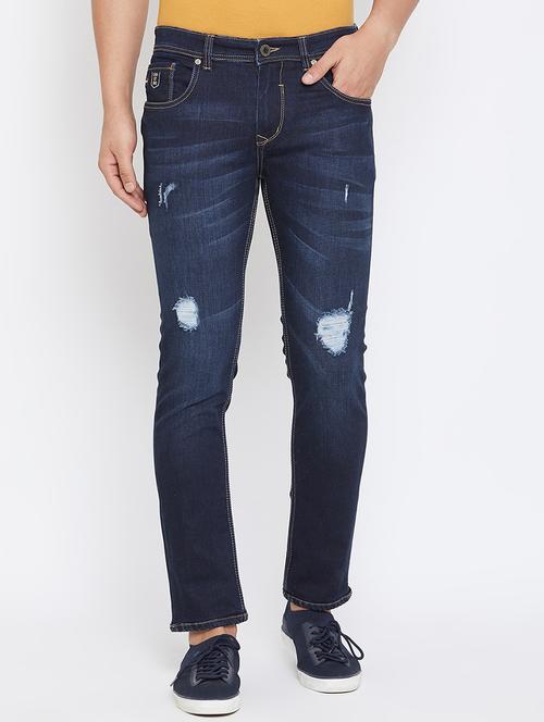 mens slim fit distressed jeans - 17663236 - Very Small Image - 1