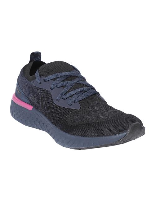 navy fabric laceup sports shoes - 17664896 - Very Small Image - 1