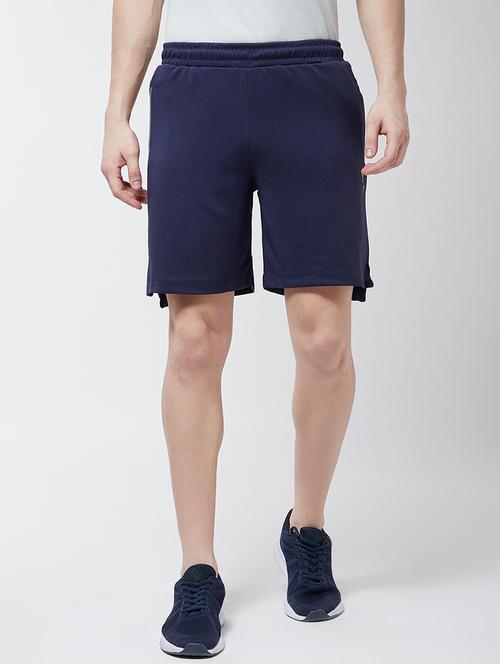 navy blue solid shorts - 17664924 - Very Small Image - 1