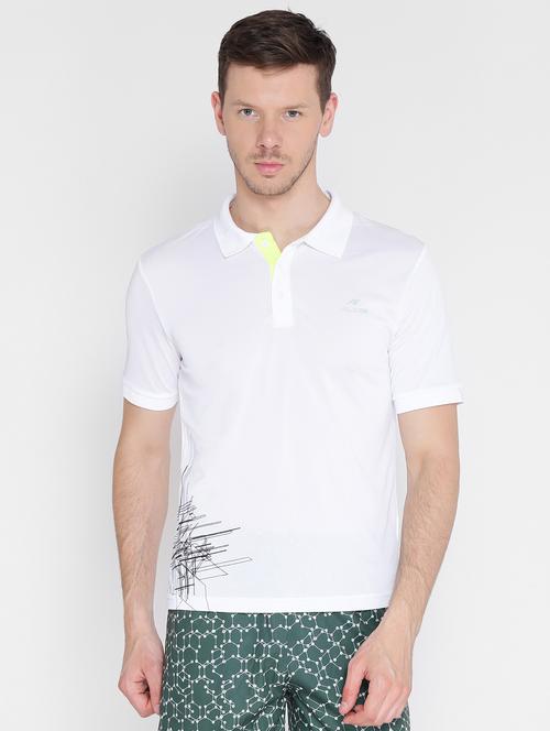 white printed polo t-shirt - 17665001 - Very Small Image - 1