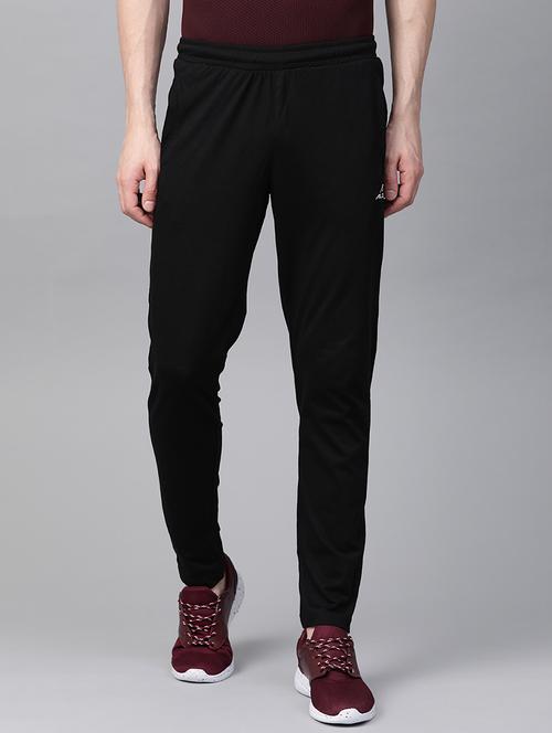 black solid full length track pant - 17665191 - Very Small Image - 1