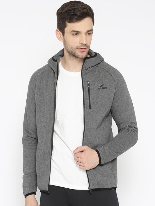 grey solid sweatshirt - 17665221 - Very Small Image - 1