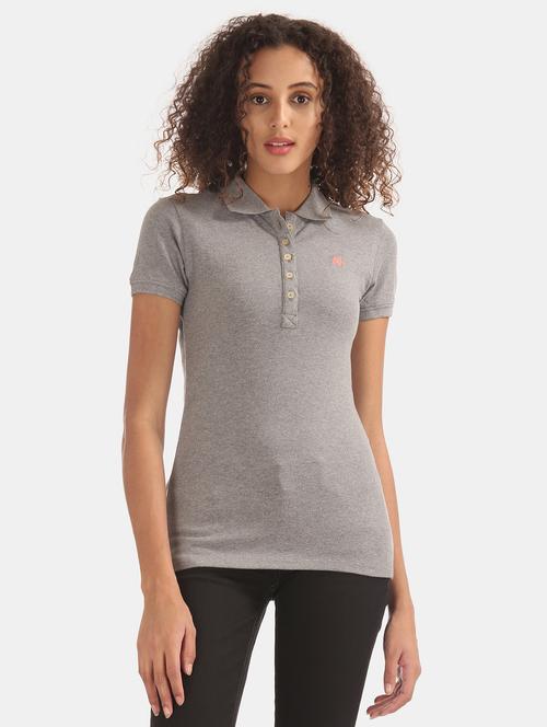 grey cotton regular tshirt - 17665299 - Very Small Image - 1