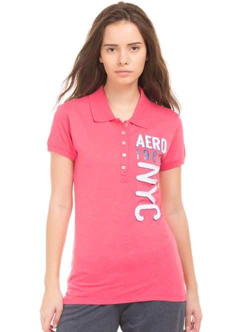 pink cotton regular tshirt - 17665302 - Very Small Image - 1