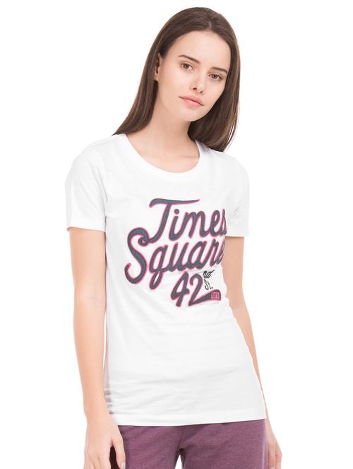 round neck printed tee - 17665318 - Very Small Image - 1