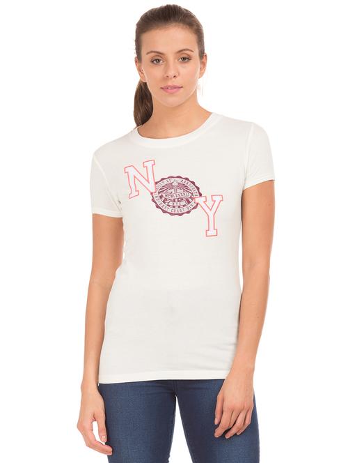 round neck printed tee - 17665333 - Very Small Image - 1