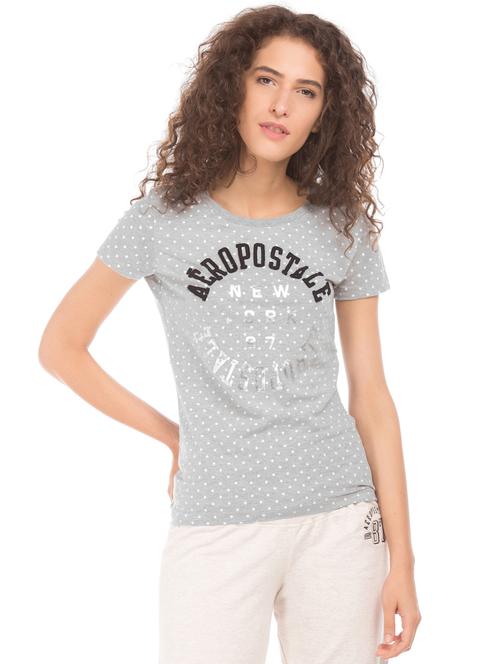 grey cotton regular tshirt - 17665412 - Very Small Image - 1