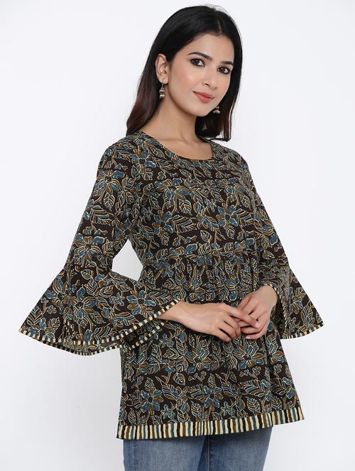 floral a-line kurti - 17666112 - Very Small Image - 1