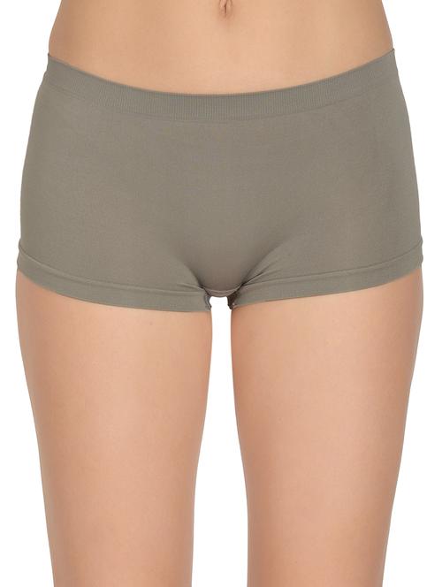 grey solid boy shorts panty - 17666117 - Very Small Image - 1