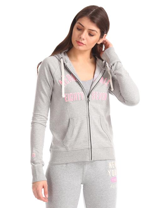 hooded neck embroidered sweatshirt - 17666280 - Very Small Image - 1