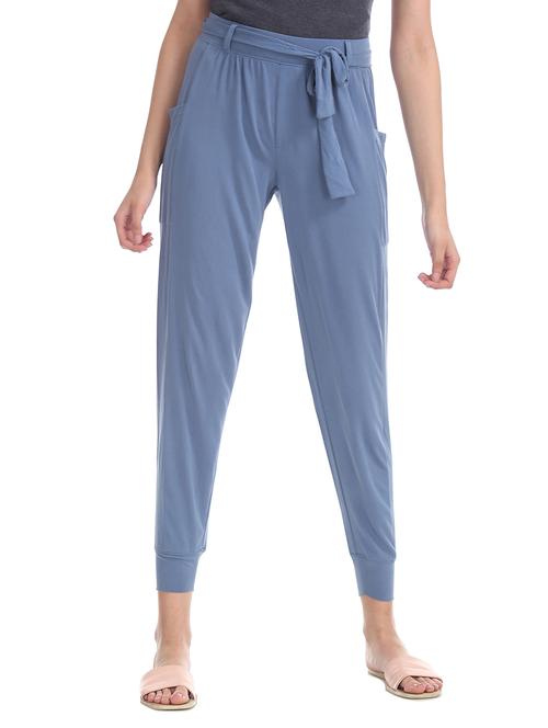 tie front solid jogger - 17666892 - Very Small Image - 1