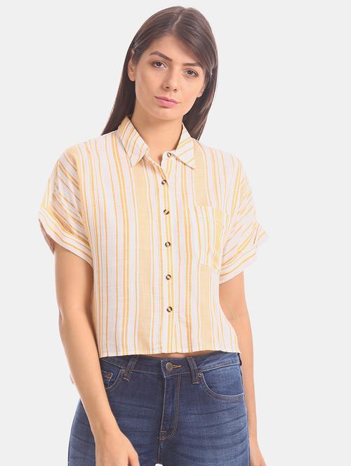 crop striped shirt - 17666965 - Very Small Image - 1