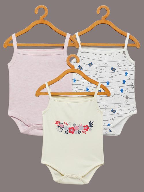 set of 3 printed rompers - 17667005 - Very Small Image - 1