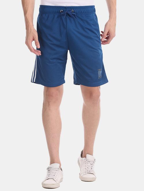 navy blue solid bermuda short - 17667264 - Very Small Image - 1