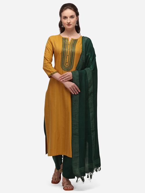 embroidered unstitched suit set - 17668167 - Very Small Image - 1