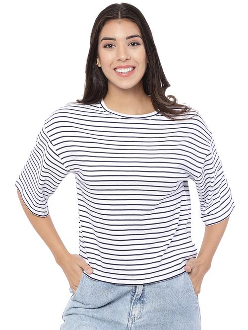 round neck striped top - 17668206 - Very Small Image - 1