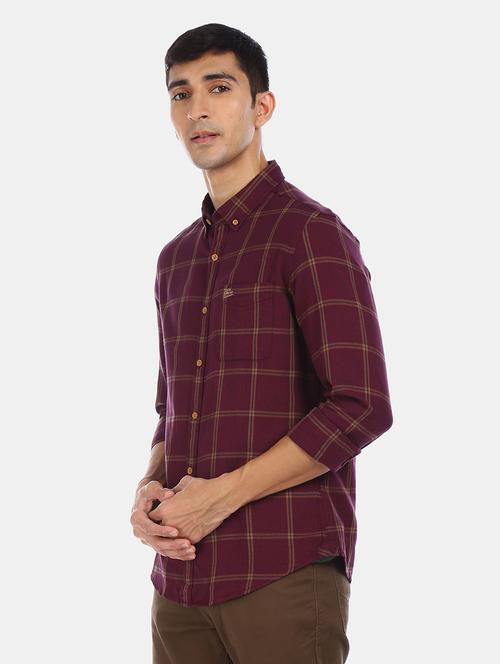 mens checks casual shirt - 17668553 - Very Small Image - 1