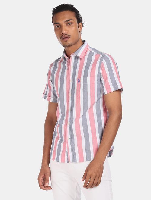 multi colored striped casual shirt - 17668570 - Very Small Image - 1