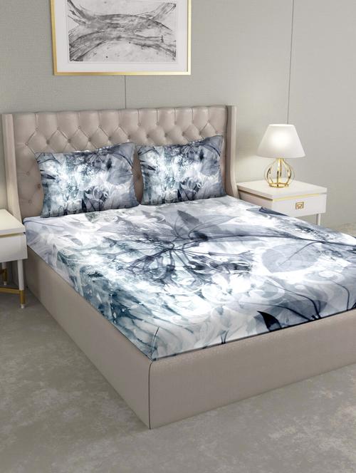 triton double bedshseet set king size cotton grey colour - 17669279 - Very Small Image - 1