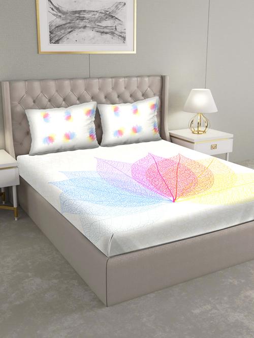 triton double bedshseet set king size cotton multi colour - 17669312 - Very Small Image - 1