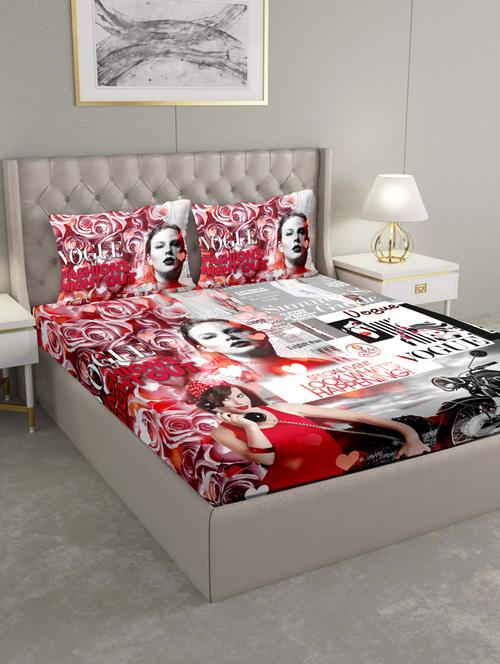 triton double bedshseet set king size cotton multi colour - 17669336 - Very Small Image - 1