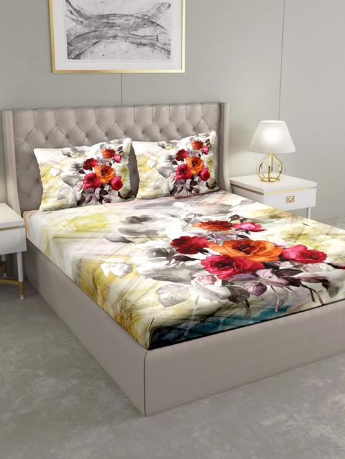 triton double bedshseet set king size cotton green colour - 17669344 - Very Small Image - 1