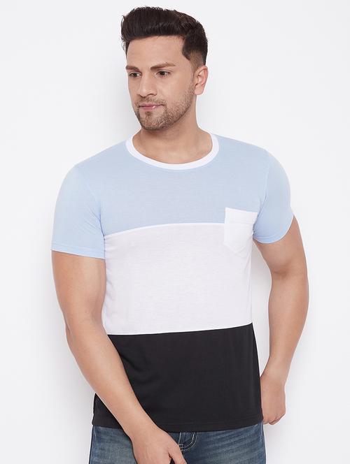 multi colored color block cut & sew t-shirt - 17669493 - Very Small Image - 1