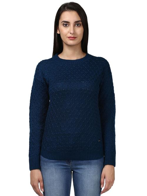 blue acrylic pullover - 17669610 - Very Small Image - 1