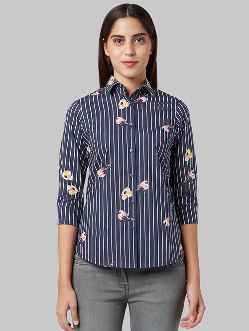 navy blue stripes shirt - 17669621 - Very Small Image - 1