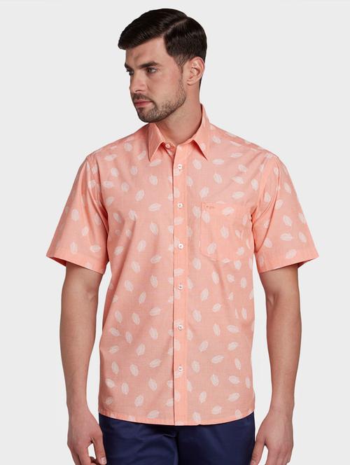 peach printed casual shirt - 17669757 - Very Small Image - 1
