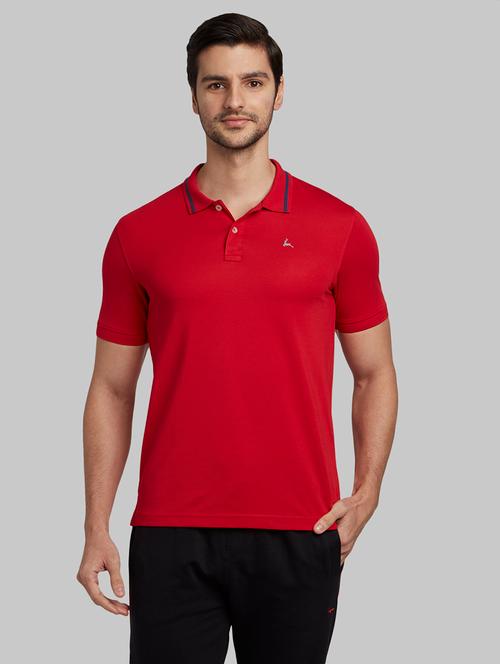 red solid polo t-shirt - 17670370 - Very Small Image - 1