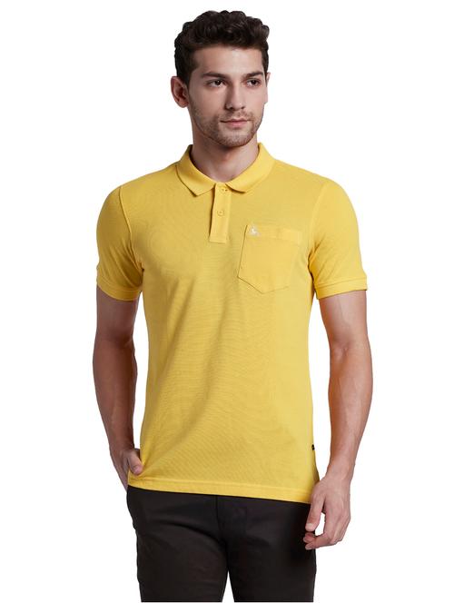 yellow solid polo t-shirt - 17670442 - Very Small Image - 1